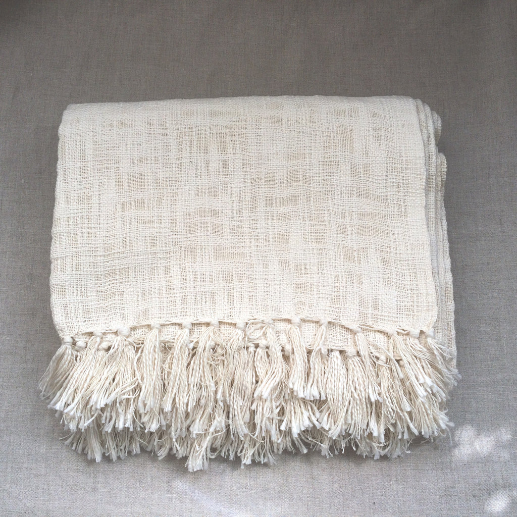 PLAID WEAVING WHITE