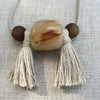 NECKLACE POMPON BEIGE