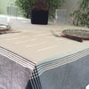 TABLE CLOTH BLACK AND WHITE/NAPPE NOIR BLANC