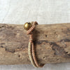 BRACELET PEARLS GOLD BEIGE AND BROWN/BRACELET PERLES OR, BEIGE ET BRUN