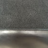 POUCH BLACK LEATHER / POCHETTE CUIR TOILE NOIR