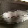 POUCH BLACK LEATHER / POCHETTE CUIR TOILE NOIR