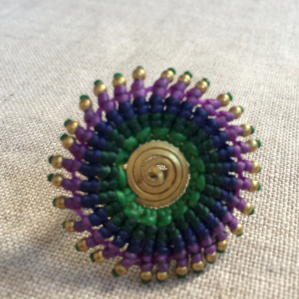RING ETHNIC GREEN/BAGUE ETHNIC VERT