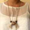 NECKLACE POMPON BEIGE