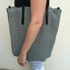S.HANDBAG BLACK AND WHITE WEAVING TOTE