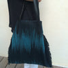 HANDBAG BLACK AND BLUE WEAVING TOTE/SAC TISSE