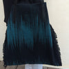 HANDBAG BLACK AND BLUE WEAVING TOTE/SAC TISSE