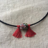 NECKLACE RED / RAS DU COU ROUGET ET NOIR PERLE DE VERRE