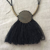 NECKLACE PENDANT NOMAD BLACK LINEN / PENDENTIF NOMAD LIN NOIR